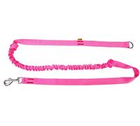 Dingo Correa de canicross con Amortiguador, 1 asa, Ligera, absorción de tracción, Correa acoplable para Correr, Deportes, Trotar, Entrenar, Poliamida, Hecha a Mano, Rosa 14694-2