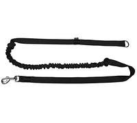 Dingo Correa de canicross con Amortiguador, 1 asa, Ligera, absorción de tracción, Correa acoplable para Correr, Deportes, Trotar, Entrenar, Poliamida, Hecha a Mano, Negro 14696-2