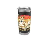 Dingo Dog Dad, divertido, retro, vintage, mis perros son mi cardio Vaso térmico de acero inoxidable de doble pared