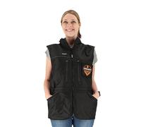 DINGO GEAR Chaleco PRO con capucha, reflectantes, bolsillos funcionales, poliéster y malla, para adiestramiento y shows. Negro, Talla XL (S01509)