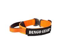 Dingo Gear Collar para Perros Cobra con Hebilla de Seguridad Profesional, Asa Fuerte y Etiqueta Adjunta con Cierre de Tipo Velcro, Perímetro de Cuello 43-47 cm, Naranja (S03926)