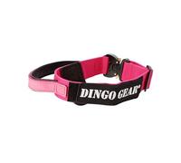 Dingo Gear Collar para Perros Cobra con Hebilla de Seguridad Profesional, Asa Fuerte y Etiqueta Adjunta con Cierre de Tipo Velcro, Perímetro de Cuello 43-47 cm, Rosa (S03928)