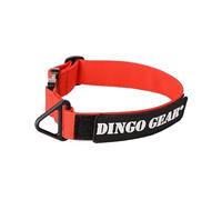 Dingo Gear Collar para Perros Cobra con Hebilla de Seguridad Profesional y Etiqueta Adjunta con Cierre de Tipo Velcro, Perímetro de Cuello 38-48 cm, Rojo (S03933)