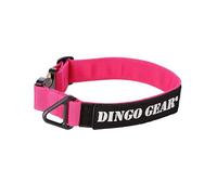 Dingo Gear Collar para Perros Cobra con Hebilla de Seguridad Profesional y Etiqueta Adjunta con Cierre de Tipo Velcro, Perímetro de Cuello 38-48 cm, Rosa (S03936)