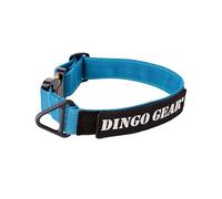 Dingo Gear Collar para Perros Cobra con Hebilla de Seguridad Profesional y Etiqueta Adjunta con Cierre de Tipo Velcro, Perímetro de Cuello 45-63 cm, Azul Marino (S03939)