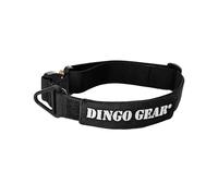 Dingo Gear Collar Cobra con Hebilla Segura y Velcro. Defensa/K9. Cuello 45-63 cm, Negro (S04029)