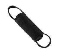 Dingo Gear Juguete de Entrenamiento, Forma de Cilindro, IGP, Lecciones de Mordida, Deportes Caninos, Recuperación, Tirar de la Cuerda, Juego, 2 Asas, Nylcot Negro 15 x 6 cm (S02808)