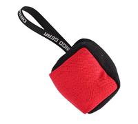 Dingo Gear S02777 - Juguete para perros con mango (10 x 10 cm, forma de cubo, color negro/rojo)