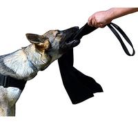 DINGO GEAR WWW.DINGOGEAR.COM 1977 Trapo de mordida de Cuero con 1 Mango de Presa de conducción de Perro de Entrenamiento Negro 65 cm
