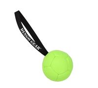 Dingo Gear Z30032 - Juego de bolas hinchables con bomba de bola con correa de piel ecológica, diámetro de 13 cm, juguete de entrenamiento para perros, diversión para perros, color verde neón