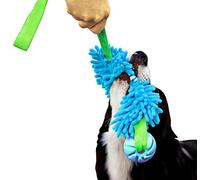 Dingo Juguete Flotante con una Pelota con Olor de Vainilla y asa elástica Hecho a Mano para Jugar, Tira y Afloja, Agilidad, Traer, Entrenamiento en el Agua, Microfibra Azul 15587-2