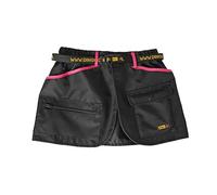 Dingo Waldemar Rutkowski Cinturón de Entrenador Canino Cuatro Bolsillos Prácticos, Cinturón Ajustable para un Ajuste, Impermeable, Negro con Ribete Rosa - Talla S (16470)