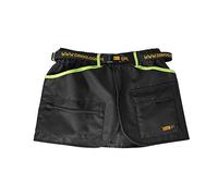 Dingo Waldemar Rutkowski Cinturón de Entrenador Canino Cuatro Bolsillos Prácticos, Cinturón Ajustable para un Ajuste, Impermeable, Negro con Ribete Verde - Talla L (16479)