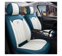 DINGQINGYUN Fundas Asientos Coche, para Suzuki Swift Hatchback (AZG) 2.Gen 5-Door 2013-2018, Juegos de Cubreasientos Cuero Impermeables Coche Fundas Asientos Interior Accesorios(A(Blue-WhiteBeige))