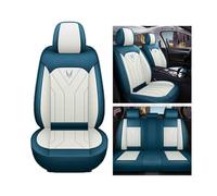 DINGQINGYUN Fundas Asientos Coche, para T-ROC Crossover SUV/TSI L DSG 2-Doors SUV, Juegos de Cubreasientos Cuero Impermeables Coche Fundas Asientos Interior Accesorios(A(Blue-WhiteBeige))