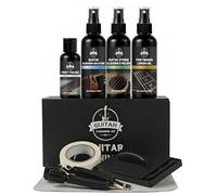 DINGSEN Kit de limpieza de guitarra, juego de mantenimiento profesional de 7 piezas con limpiador de guitarra, aceite de diapasón, cera de pulido, limpiador de cuerdas, cortador 3 en 1 y paño de
