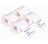 DINGYI 4 rollos de papel térmico compatibles con impresora M110/120, adhesivo blanco, impermeable, 40 x 30 mm, 230 etiquetas/rollo de papel de impresora térmica para código de barras para el hogar