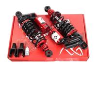 DINGYIG Amortiguador Motocicleta 265 290mm, Suspensión Trasera, Amortiguación Aceite Hidráulico, Ajuste De Gas para Scooter Dirt Bike para ATV Quad(265mm Red 1 Pair)