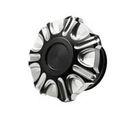 DINGYIG Tapas Tanque Tapa Universal Depósito Combustible Gasolina Motocicleta con Giro En Sentido Horario para Sportster para Dyna para Softail para Touring(E Black)