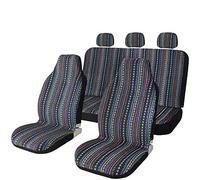 DINGZEN Asientos Coche Juego De Fundas para Asientos Coche Saddle Blanket Weave, Ajuste Universal, Protección para Mayoría, Funda Protectora para Volante