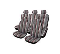 DINGZEN Asientos Coche Juego De Fundas para Asientos Coche Saddle Blanket Weave, Ajuste Universal, Protección para Mayoría, Funda Protectora para Volante