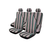 DINGZEN Asientos Coche Juego De Fundas para Asientos Coche Saddle Blanket Weave, Ajuste Universal, Protección para Mayoría, Funda Protectora para Volante