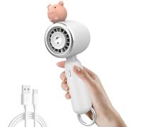 Dinhauyon Ventilador De Spray De Agua,Ventilador De Handheld Mini,Ventilador Usb Portátil De Caricatura, Desktop Handheld Lindo Pig Summer Fan De Chicos y Niñas