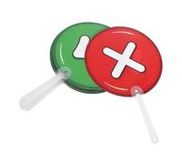 DINHEAROM 10 Piezas De Acuerdo con el Signo del oponente paletas de Mano Paleta de Juego Paleta de subasta Tablero de Respuesta rápida Materiales de enseñanza el plastico