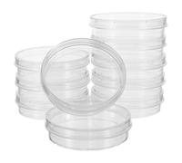 DINHEAROM 10 Placas de Petri de Plástico con Tapa para Laboratorio, Espacio de Cultivo Expandido y Forma Redonda, Ideales para Investigación y Educación en Biología Celular