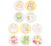 DINHEAROM 120 Parches Adhesivos Redondos Dibujos Animados para Heridas, Vendajes Transpirables de PE Que No Se Pegan Herida, Ideales para Camping y Senderismo