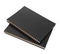 DINHEAROM 2 Libros de Contabilidad 60 Hojas de Papel Diseño de Cuadrícula Vertical y Horizontal Pp Resistente para Gestión Financiera en Oficina y Uso Doméstico