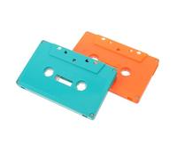 DINHEAROM 2 Piezas Cinta de Casete Colorida y Vacía para Proyectos Creativos DIY, Plástico Resistente Fácil Regrabación y Creatividad Total para Uso Retro