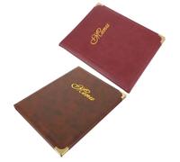 DINHEAROM 2 Piezas Libro de Exhibición de Menús de Restaurantes, Carpeta del Libro de Menú A4, 7 Hojas, Pu, Fácil de Cambiar Contenidos, Tacto Cómodo, para Restaurante y Hogar