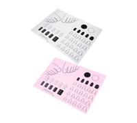 DINHEAROM 2 Piezas Pad Reutilizable para Manicura con Alta Precisión Coloración y Estampado para Principiantes y Profesionales Blanco y Rosa