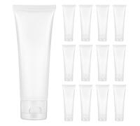DINHEAROM 22 botellas cosméticas vacías, tubos de plástico blando de 50 ml/1,7 oz con tapa abatible para limpiador facial, envases recargables de viaje para crema, loción y champú.