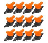 DINHEAROM 30piezas Válvulas de Riego por Goteo Compactas para Tubo Válvulas Mini Reguladoras Naranja para Jardín Conectores Aplicables para Sistemas de Irrigación y Rociadores