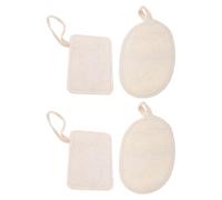 DINHEAROM 4 esponjas exfoliantes de lufa, y removedor de piel muerta, esponjas de ducha, /de espalda de lufa natural, para una piel y radiante.