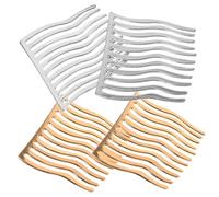 DINHEAROM 4 piezas Peines Metálicos Pequeños para Cabello Duraderos y Versátiles para Bodas Fiestas y Uso Diario Incluye Dorado y Plateado Accesorios para Fijar y Decorar Peinados