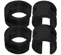 DINHEAROM 4 Piezas Protector de Vaina de Bicicleta, Anillo Protector Horquilla Trasera, Goma Negra, Protección Anticolisión, Instalación y Retirada Fáciles, Compatible Bicicletas de Montaña