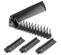 DINHEAROM 4Piezas Peine Portátil Plegable de Plástico Negro para y al Aire Diseño Práctico y Ligero