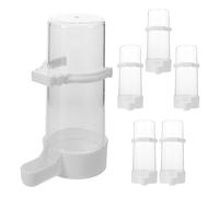 DINHEAROM 5 dispensadores automáticos de Agua para Loros: 180 ml/6,1 oz. Comedero con Clip para Jaula de pájaros, Ideal para cacatúas, periquitos, Canarios, pinzones y agapornis.
