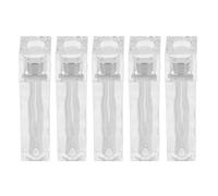 DINHEAROM 5 envases vacíos para brillo labial: envases vacíos recargables - tubo transparente para brillo labial - botella cosmética para herramientas de belleza profesionales y domésticas