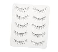 DINHEAROM 5 Pestañas Postizas Decorativas con Base Transparente Accesorios de Maquillaje para Ojos Naturales y Chic para Personal o Profesional Reutilizables y Comodas para Fiestas y