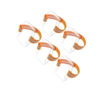 DINHEAROM 5 Unidades Porta Credenciales de Brazo Transparentes Ajustables Banda Elástica de Pvc y Poliéster, Portatarjetas Impermeables para Tarjetas de Identificación, Trabajo y Oficina