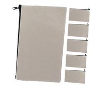 DINHEAROM 6 Piezas Estuche de Lápiz Bolsa Multifuncional para Almacenamiento de Utensilios Organizador de Papelería para Escuela y Diseño DIY Color Beige con para Lápices y Cosméticos