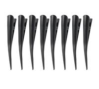 DINHEAROM 8 Pinzas Pelo de Metal Negras, Resistentes y Firmes para Separar Cabello, Ideales para Rizar y Secar Secador en Salón Profesional