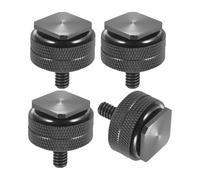 DINHEAROM Adaptador de Montaje 4 Piezas de Zapata de Flash Doble Tornillo para Instalar Cable TTL 1/4 Pulgada de Aleación de Aluminio y Disparador Inalámbrico