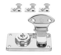 DINHEAROM Antique Suitcase Lock Hasp, 4 Piezas Pestillo de Palanca de Hierro Plata para Luggage, Portable Convenience y Travel, Antique Design