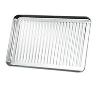 DINHEAROM Bandeja Conducción Uniforme de Acero Inoxidable Plata para Hornear y Molde Integrado para Pizza y Pasteles Uso Diario en Horno