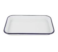 DINHEAROM Bandeja Esmaltada Rectangular para Horno, Resistente al Desgaste y Reutilizable, Antiadherente, para Hornear Pizza, Tartas y Crepes, Adecuada para Cocina y Barbacoa